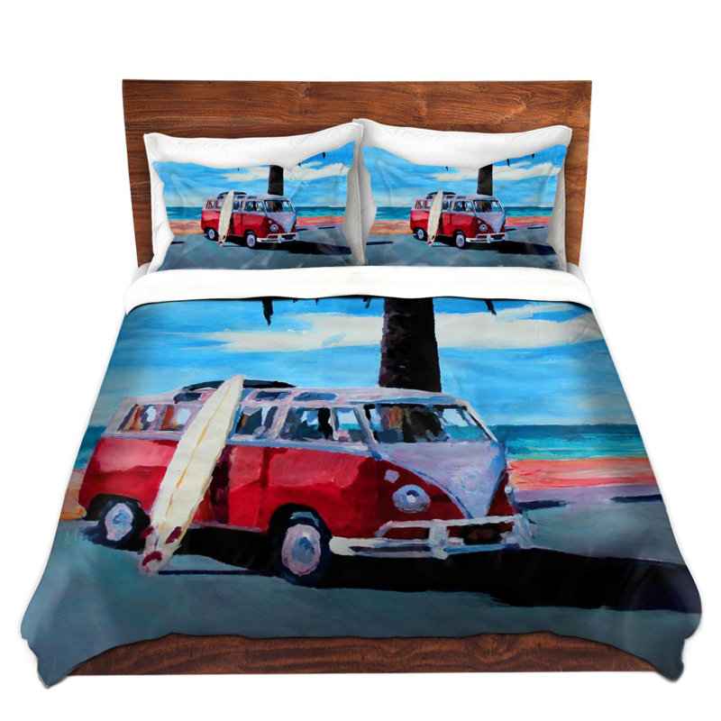 Ensemble de housse de couette bus, 1 housse de couette grand + 2 taies standards