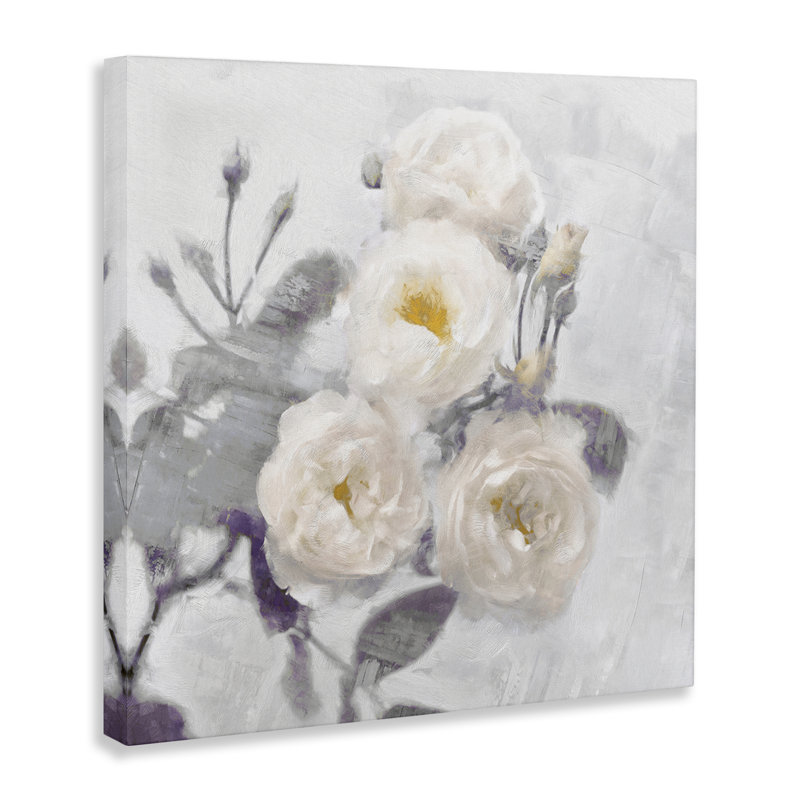 Ensemble de toile blanche Blooms, design par Emily Ford, H 24 po x l 24 po