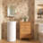 16.13" W X 33.44" H Circular Vitreous China Pedestal Sink Combo Ceramic White Bathroom Sink One-Piece Freestanding Vessel Basin Base with Single Pre-Drilled Faucet Hole & Integrated Overflow