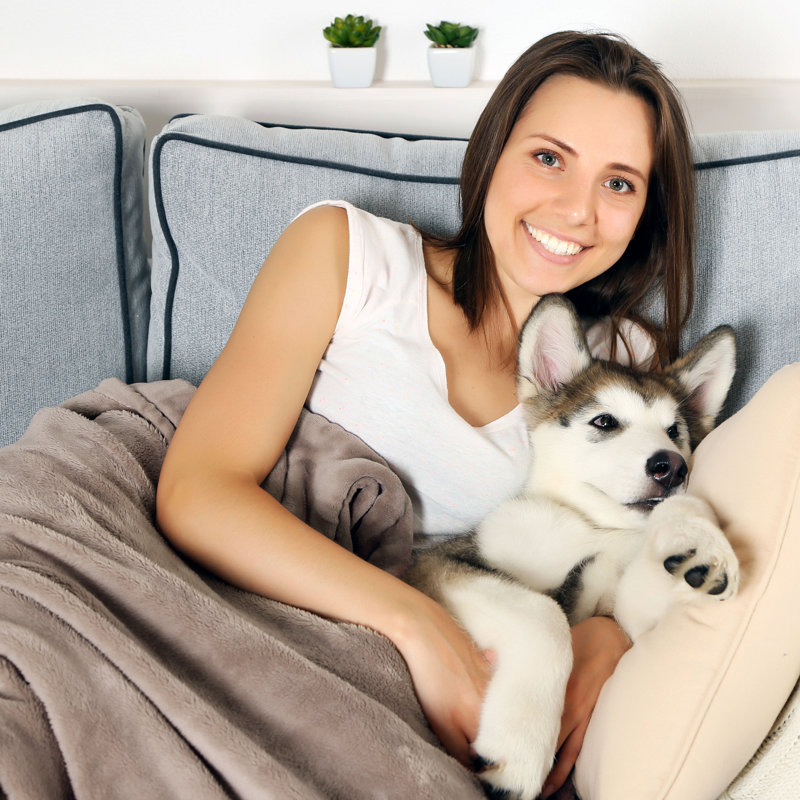 Large Red Plaid Waterproof Outdoor Pet Blanket