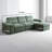 Multifunctional Sofa With Cotton And Linen Material, Adjustable Down Backrest, Can Be Used As A Bed + Built-In Storage-207731112