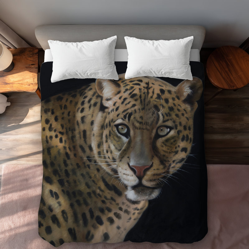 Realistic Fierce Leopard Queen Duvet Cover | Home Decor, Queen Duvet Cover