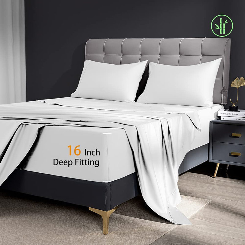 Andrick Silk Sheet Set, White
