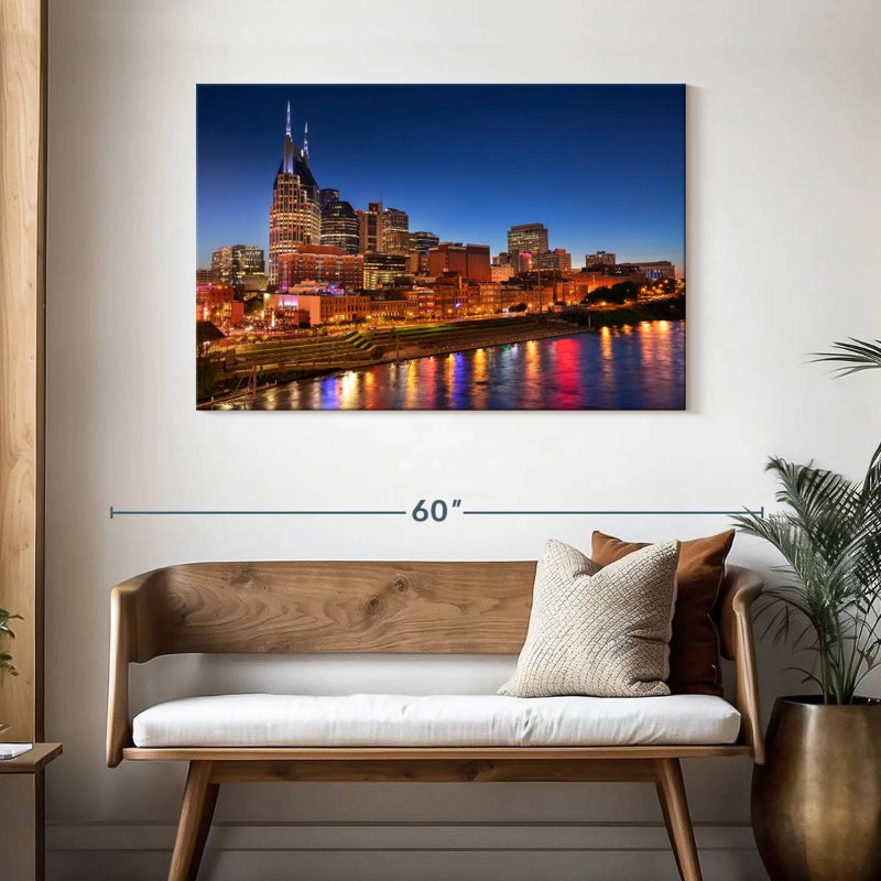 Lumières Sirci du centre-ville de Nashville, H 30 po x l 45 po