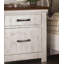 Table de chevet en bois massif de style transitionnel 1Pc