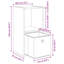 30.5cm W Manufactured Wood Bedside Table