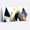 «Geometric Mountains With Accents», ensemble de 1 reproduction d'art sur toile tendue