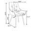 Ensemble de 2 chaises de salle à manger modernes en similicuir avec coussins à dossier plat avec pieds en métal noir et capuchons antidérapants pour la salle à manger et la cuisine-32481555-32481557