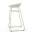 Palm Upholstered Backless Stool with Metal Frame-21155472-44643236