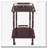 Merlot and Brass 2-shelf Serving Cart