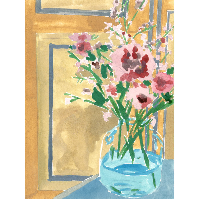 Flowers In Bottle I by Melissa Wang - Wrapped Canvas Print, 30 cm H x 20 cm W