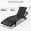 Ensemble de chaises longues de patio en osier, rotin d'extérieur inclinable avec roues, table d'appoint-125823257