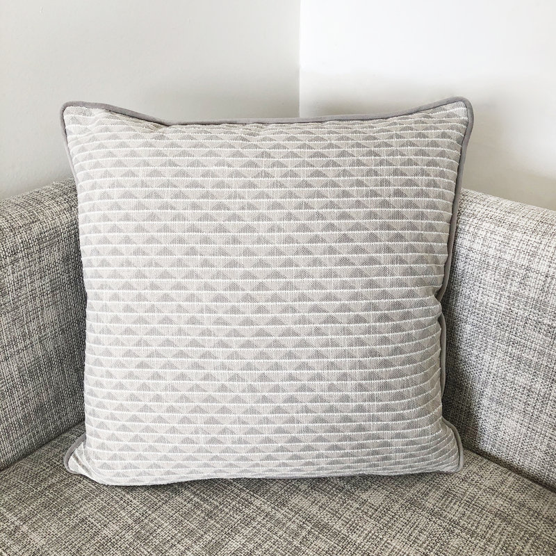 Giddens Square Pillow Cover & Insert, 20" x 20", Flax
