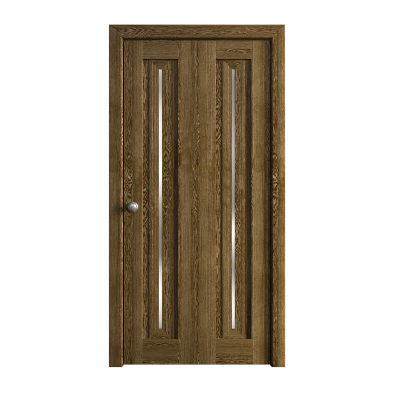 Sliding Closet Bi-Fold Doors | Ego 5014 | Sturdy Tracks Mouldings Trims Hardware Set | Wood Solid Bedroom Wardrobe Doors