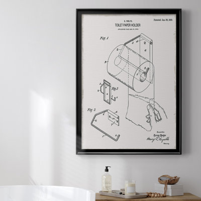 " Toilet Paper Patent " Painting Print
