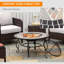 Abduljabaar Round Steel Wood Burning Fire Pit