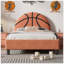 Cadre de lit simple à bandeau de basketball