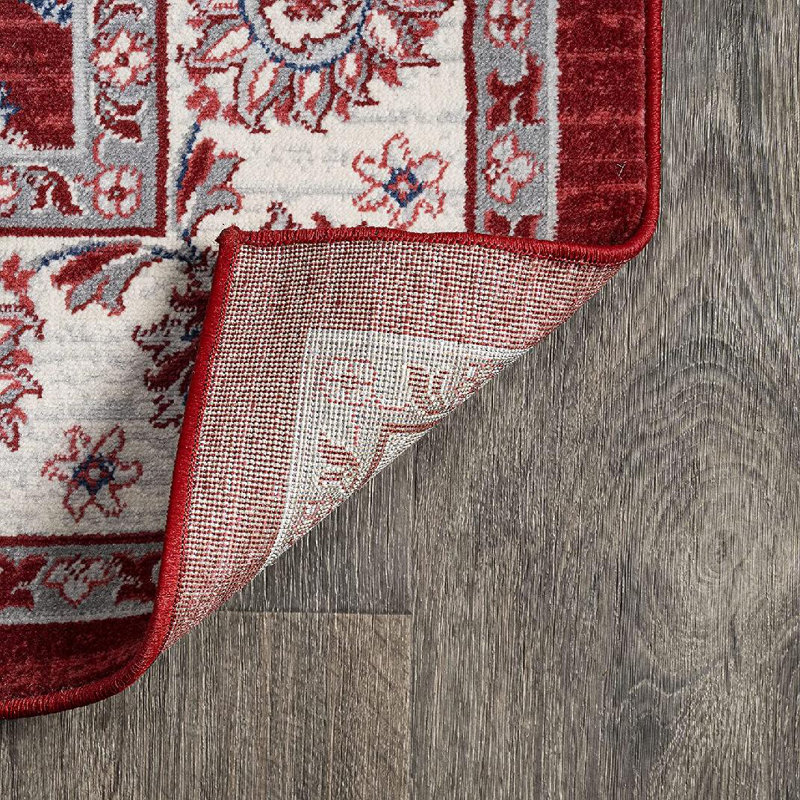 Tapis traditionnel rouge / ivoire Fenske, Rectangle 4pi x 6 pi