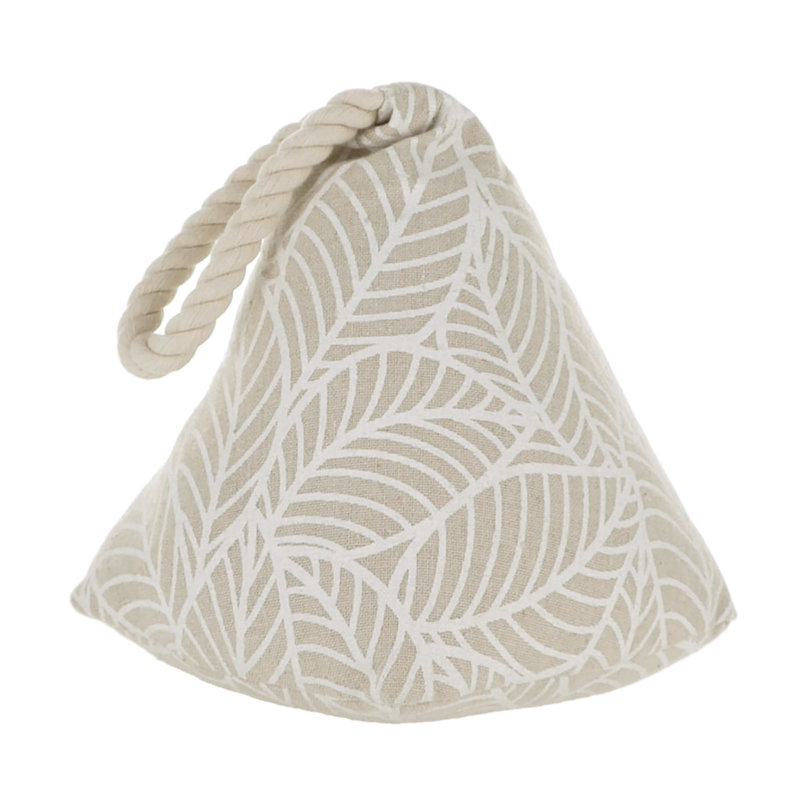 Jungle Print Cotton Weighted Floor Stop, Natural/White
