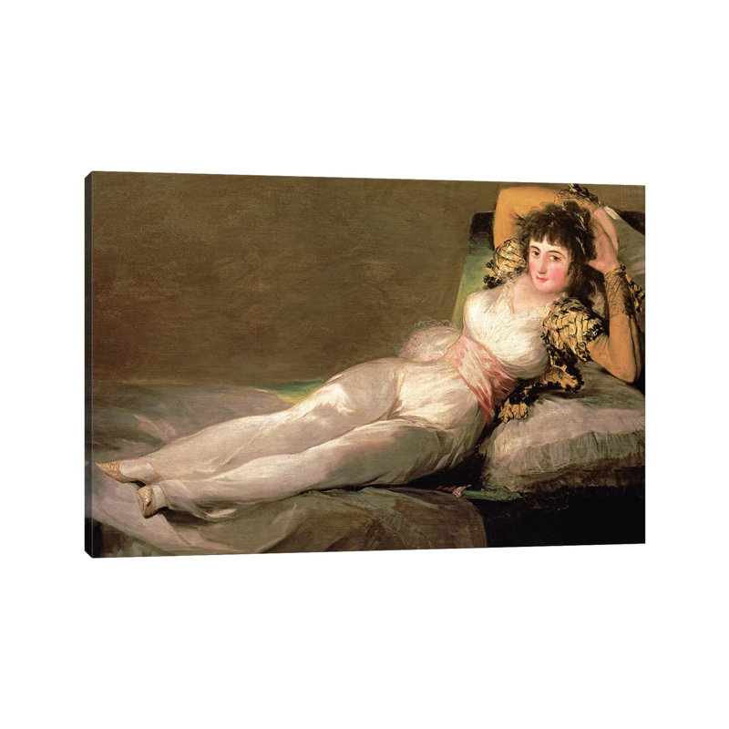 The Clothed Maja, C.1800 by Francisco Goya - Wrapped Canvas Gallery-Wrapped Canvas Giclée, 20.32 cm H x 30.48 cm W