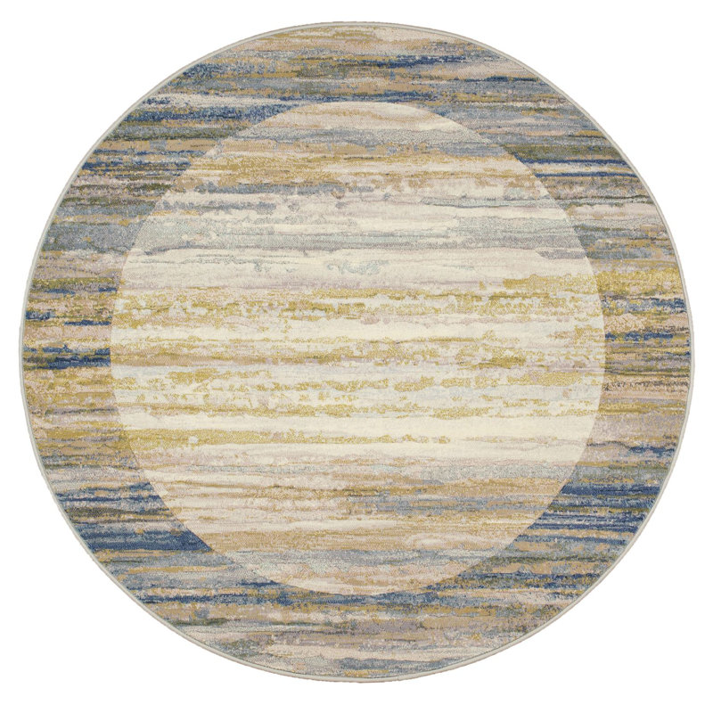 Gilberton Striped Area Rug, Round 200cm