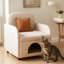 Fauteuil d'appoint 2 en 1 avec coussin lombaire et base amovible