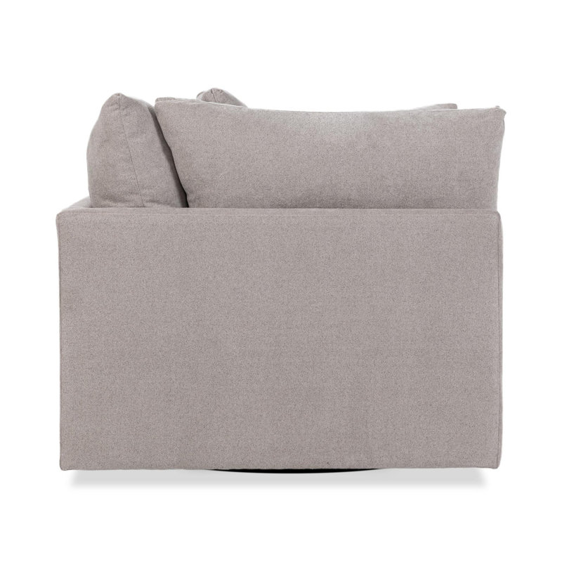 Audrey Swivel Armchair, Elite Gray Performance Upholstery