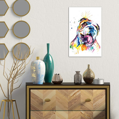 Bulldog by Weekday Best - Wrapped Canvas Painting