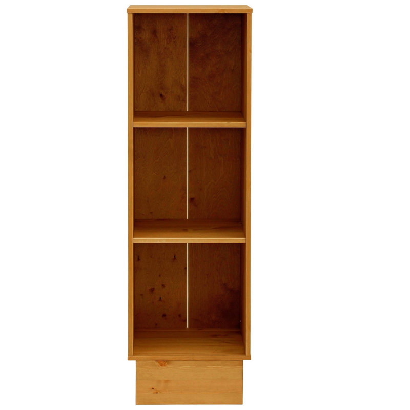 40cm W Solid Wood Height -Adjustable Shelving Unit, Brown