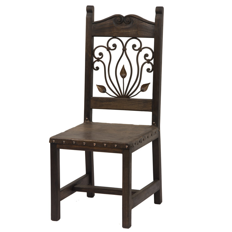 Handmade Solid Wood Side Chair in Brown