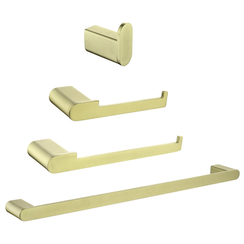 4 - Piece Bathroom Hardware Set, Matte Black