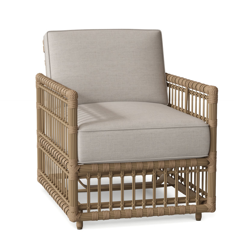Newport Woven Spring Lounge - Onyx, Dove Sunbrella® Linen, Welt, Onyx