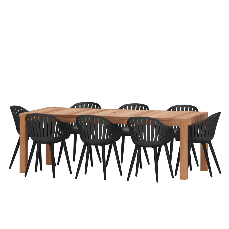 Ensemble de salle à manger Anautica, Noir