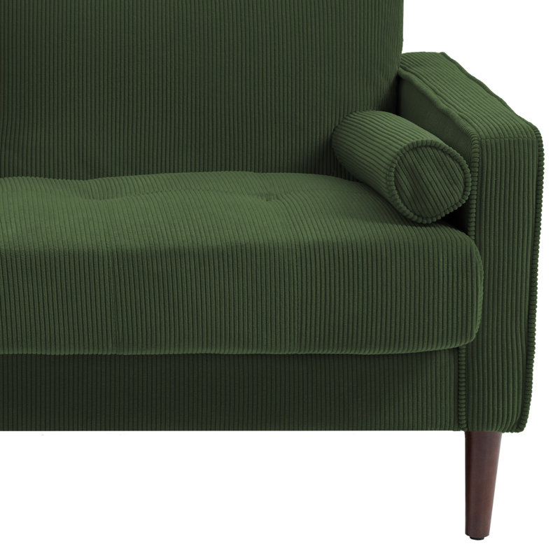Yeimi 161.5Cm Square Arms Loveseat, Green