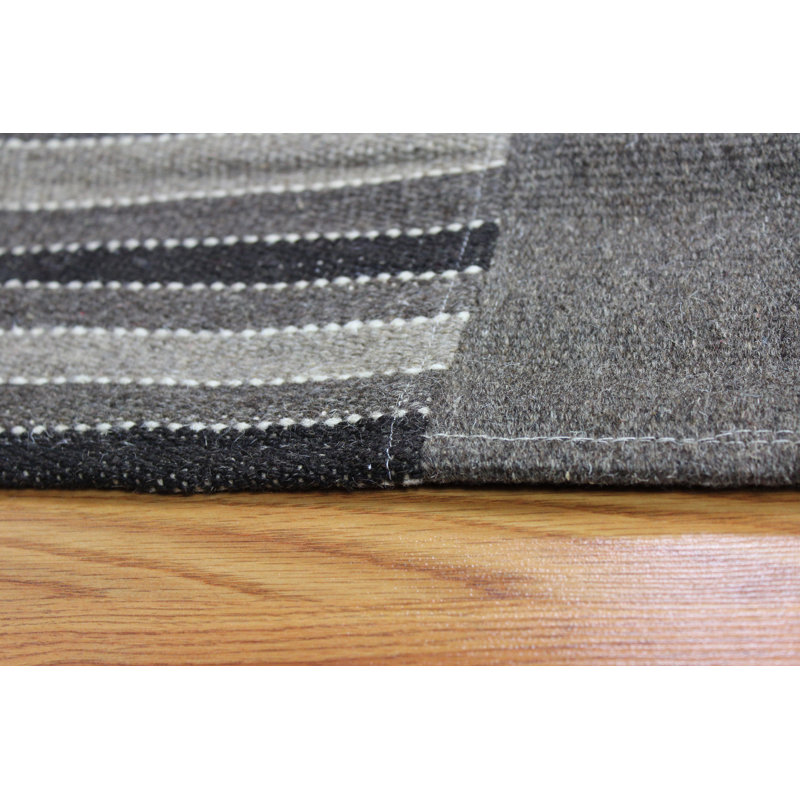 Patridge Wool Geometric Indoor Rug, Rectangle 5' x 8'