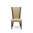 5 Piece Dining Set Includes a Rectangle Dining Room Table with X-Legs and 4 Brown Linen Fabric Upholstered Parson Chairs, Distressed Jacobean-1608350043-1538880387-1538880388