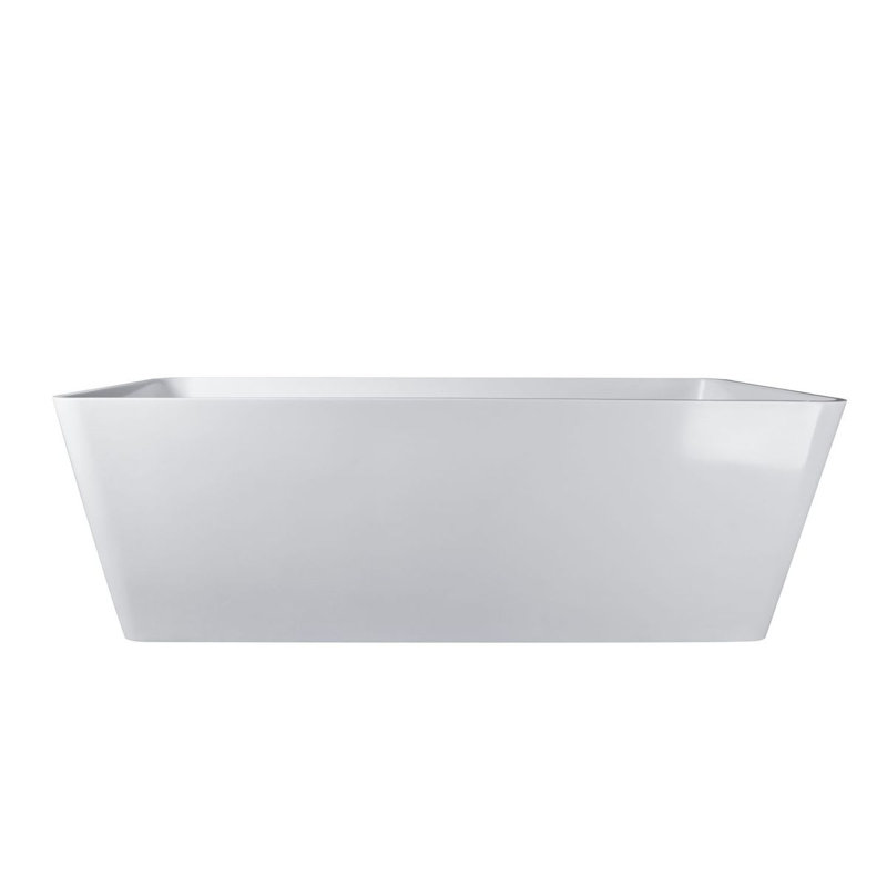 Baignoire de trempage autoportante à surface solide 67 po. X 32 po., Brillant