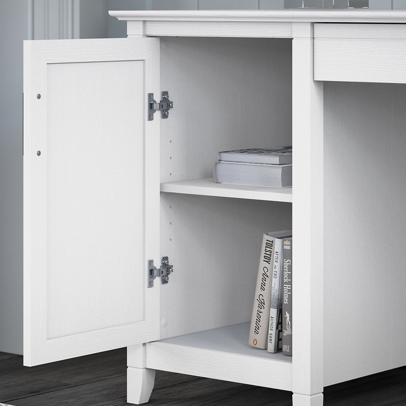 Ensemble de bureau et chaise Ozro, Chêne blanc pur