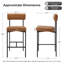 Tabouret de comptoir industriel en similicuir de 26 po avec cadre en I Alrick (ensemble de 4)