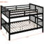 Lit double superposé au-dessus d'une chambre d'amis, fabrication de haute qualité, lit supérieur avec garde-corps, tête de lit inférieure, gain de place pour les invités supplémentaires en soirée pyjama, finition, structure en pin, tête de lit et, non