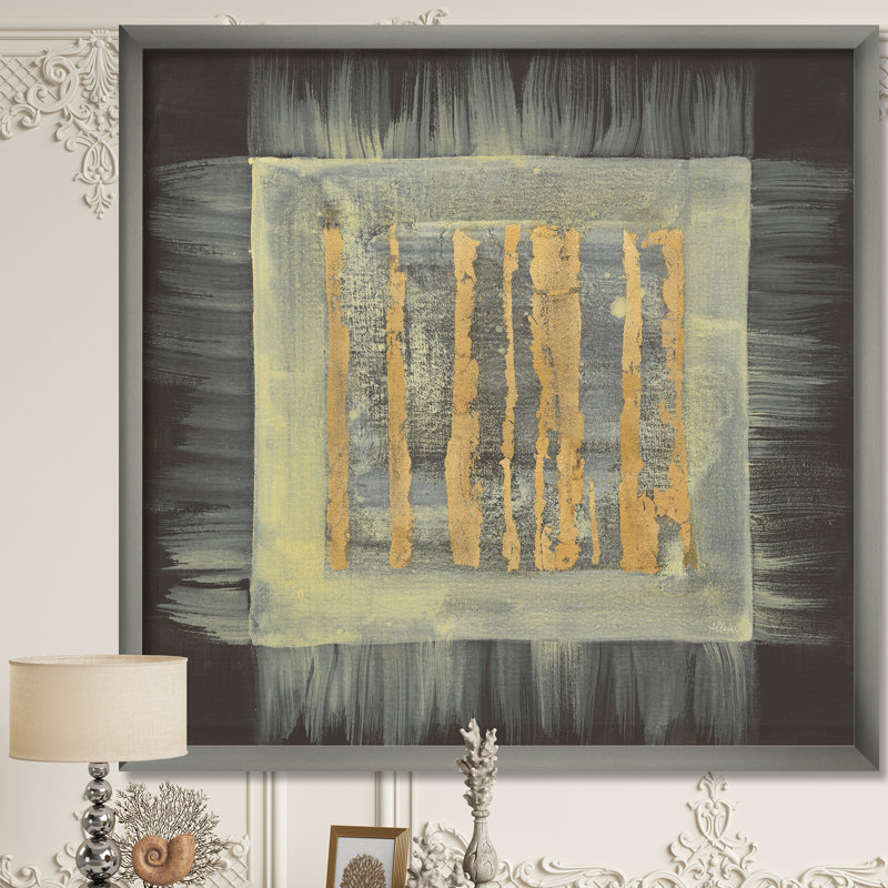 «Galm Abstract II», reproduction sur toile encadrée, H 16 po x l 16 po x P 1 po, Cadre argenté
