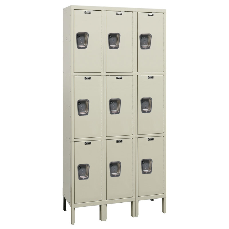 Casier large à 3 étages Maintenance-Free, Brun clair, l 36 po x P 18 po x H 78 po