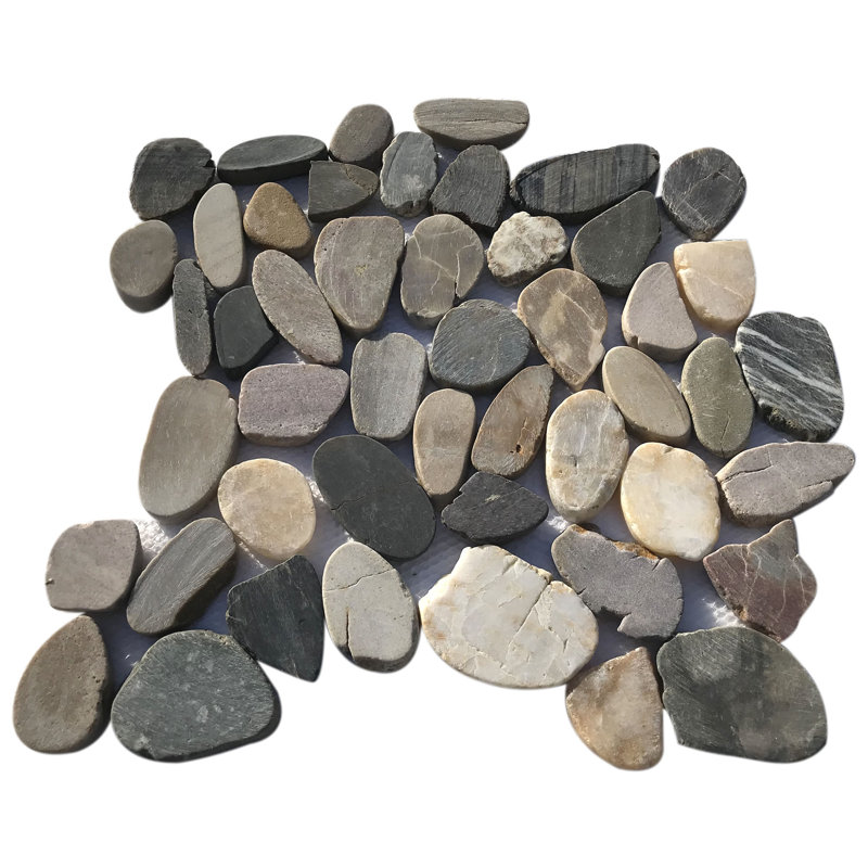 Altuve 0.38" x 12" Natural Stone Mosaic Wall & Floor Tile, Brown