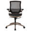 Mid-Back Transparent Mesh Executive Swivel Office Chair with Flip-Up Arms