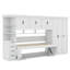 Lit escamotable simple avec bureau, lit mural pliable en bois multifonctionnel avec garde-robe, tiroirs et armoire-571908448