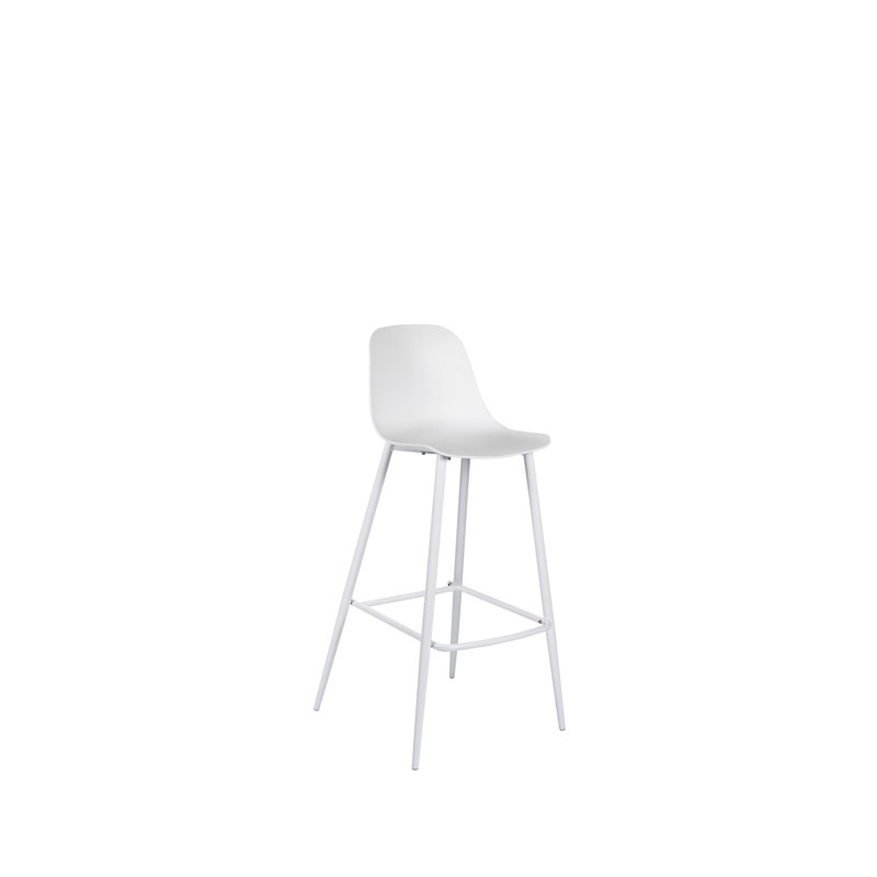 Dorchester Counter Stool with Metal Frame, White