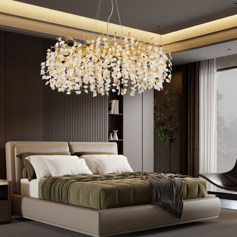 1 - Light Chandelier, 15.7" H x 23.6" W x 23.6" D