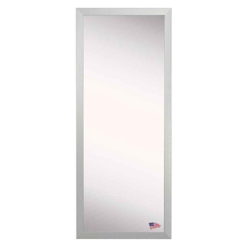 Metal Flat Floor Mirror, 28.5" H x 20.5" W