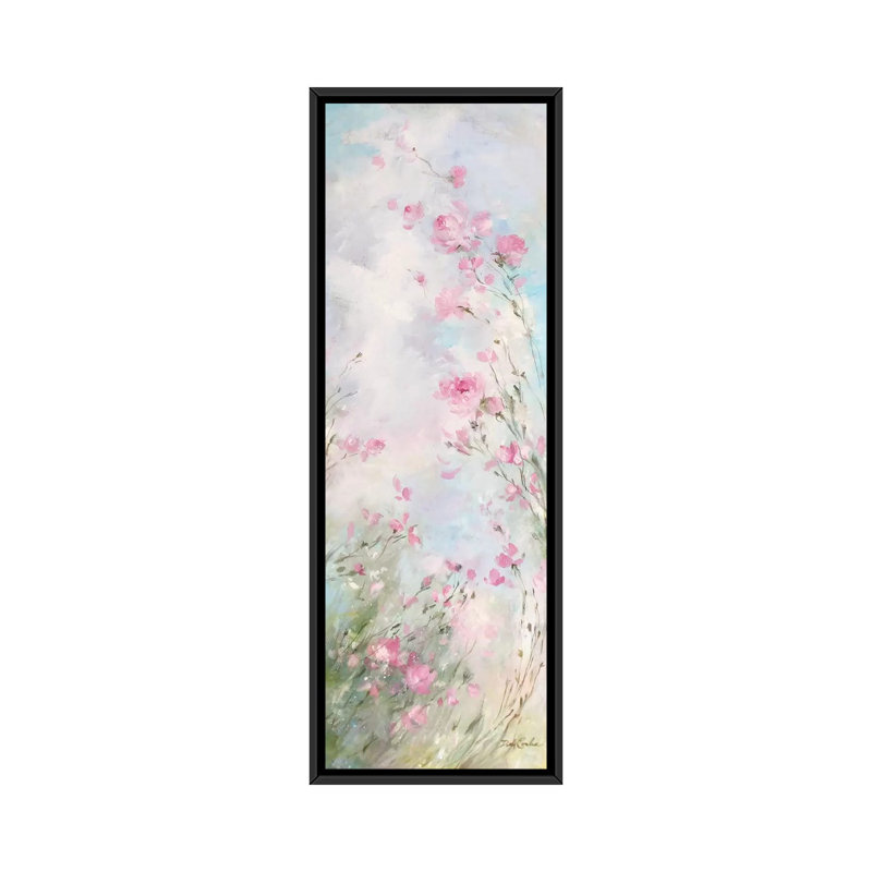 « matinée pâturage », peinture sur toile, H 36 po x l 12 po x P 1,5 po, Toile avec cadre noir