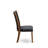 9 Piece Dining Table Set Includes a Rectangle Rustic Wood Kitchen Table and 8 Black Color Linen Fabric Parson Dining Room Chairs, Antique Walnut-467390107-467390104-467368615
